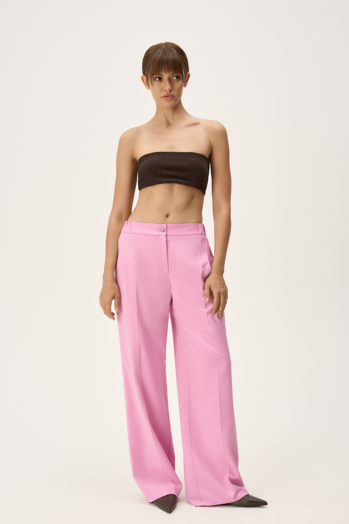 Брюки прямые Iman , розовый, арт. FR24SS1PN03FLW120PN купить в интернет-магазине Брюки прямые Iman , розовый, арт. FR24SS1PN03FLW120PN купить в интернет-магазине