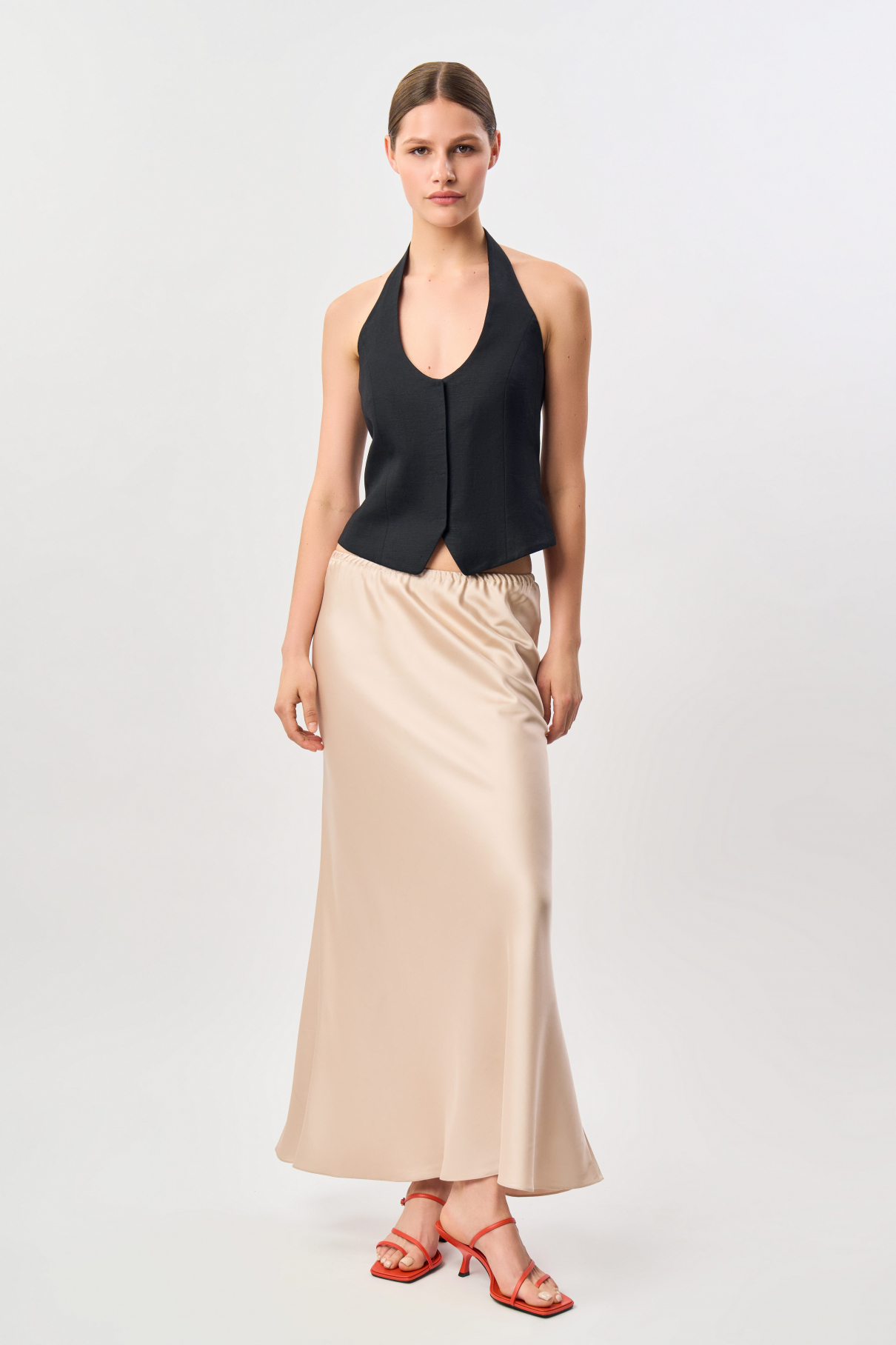 Юбка Nora , бежевый, арт. FR24SS1SK020W530BG купить в интернет-магазине Юбка Nora , бежевый, арт. FR24SS1SK020W530BG купить в интернет-магазине