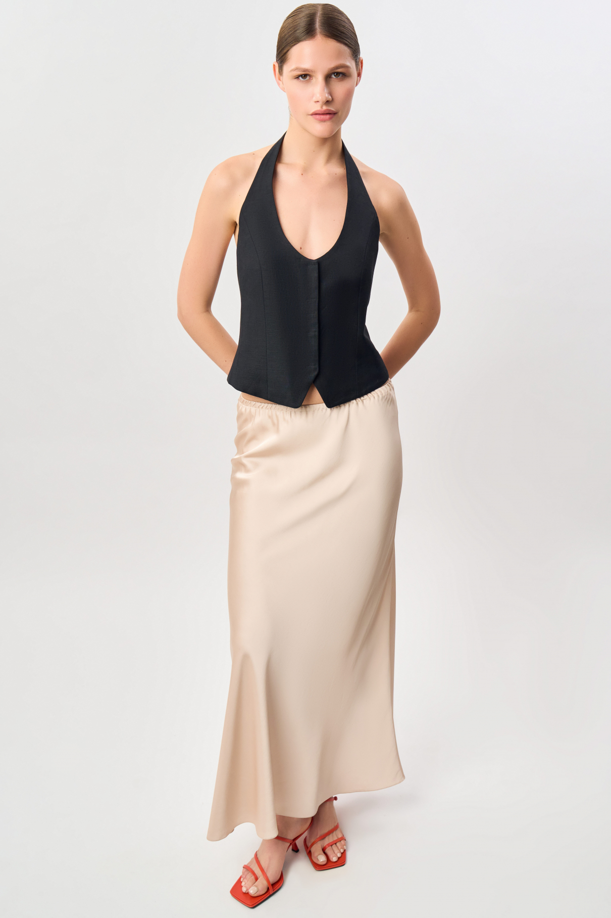 Юбка Nora , бежевый, арт. FR24SS1SK020W530BG купить в интернет-магазине Юбка Nora , бежевый, арт. FR24SS1SK020W530BG купить в интернет-магазине