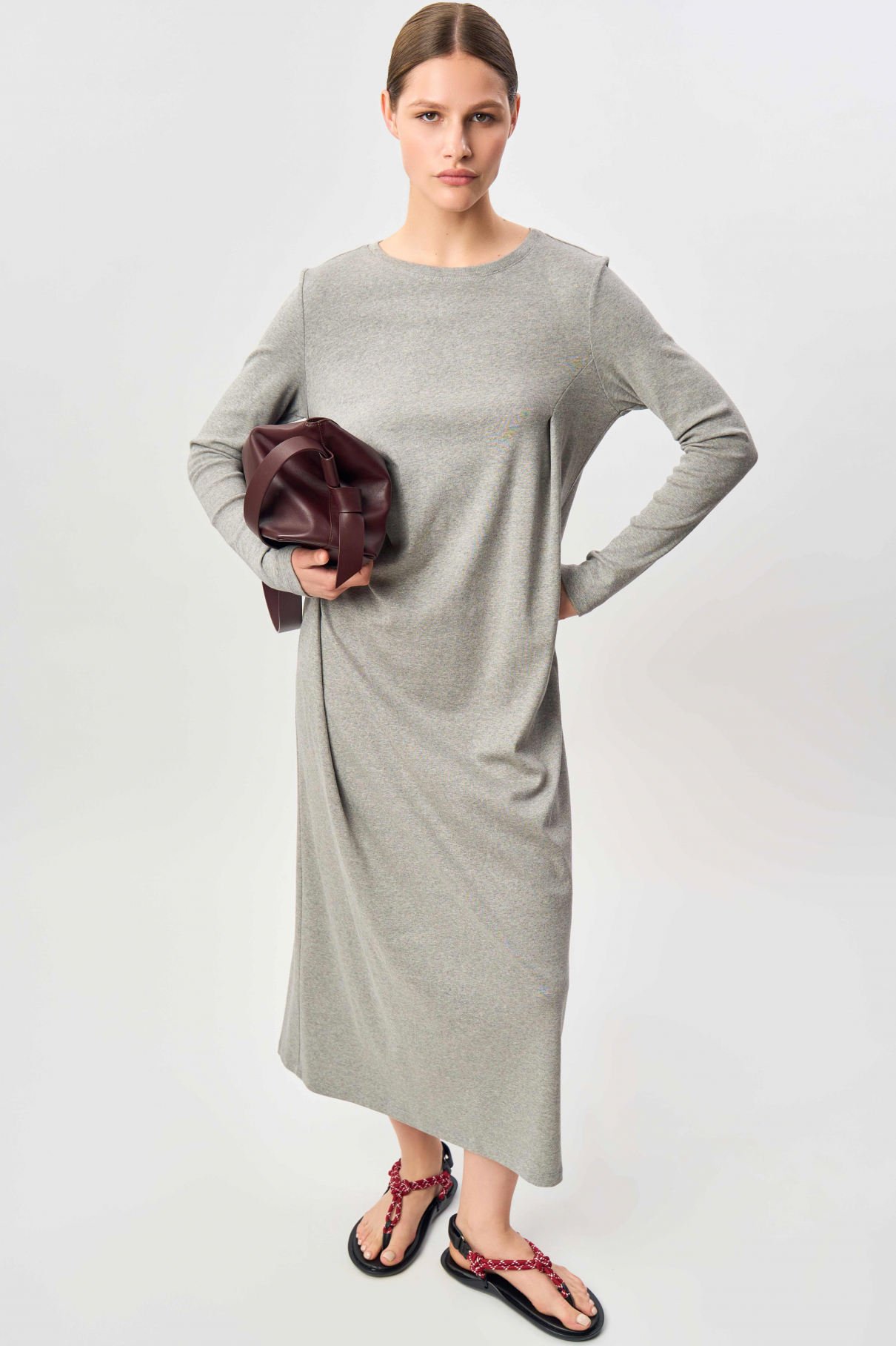 Платье трикотажное Azza , серый, арт. FR24SS4DR420K500GR купить в интернет-магазине Платье трикотажное Azza , серый, арт. FR24SS4DR420K500GR купить в интернет-магазине