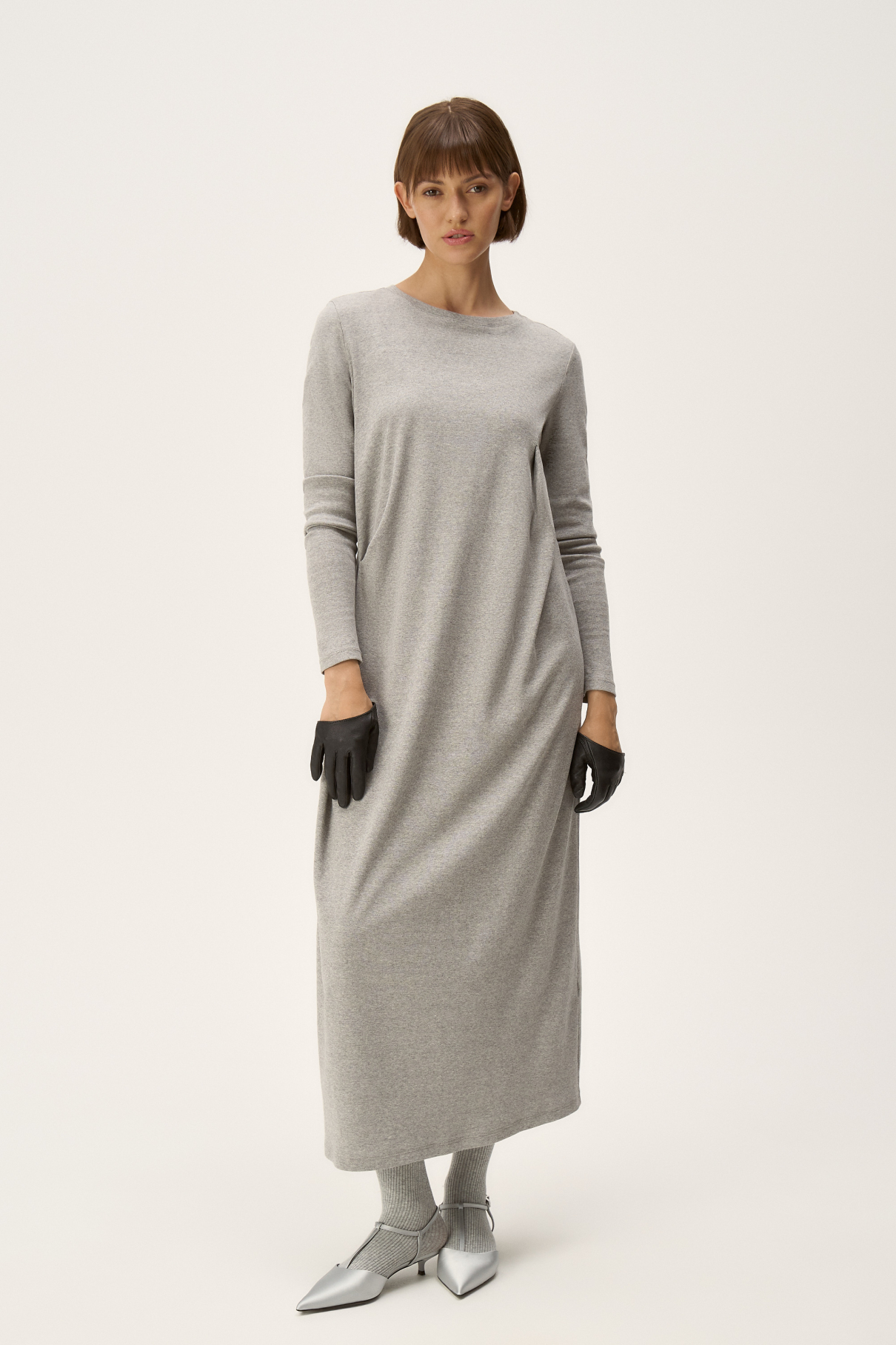 Платье трикотажное Azza , серый, арт. FR24SS4DR420K500GR купить в интернет-магазине Платье трикотажное Azza , серый, арт. FR24SS4DR420K500GR купить в интернет-магазине