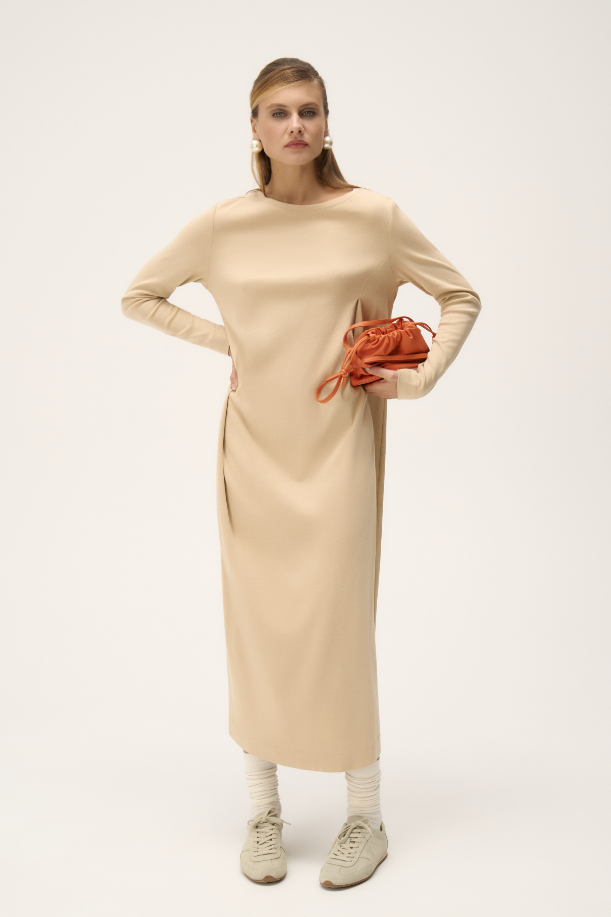 Платье трикотажное Azza , молочно-бежевый, арт. FR24SS4DR420K500MBG купить в интернет-магазине Платье трикотажное Azza , молочно-бежевый, арт. FR24SS4DR420K500MBG купить в интернет-магазине