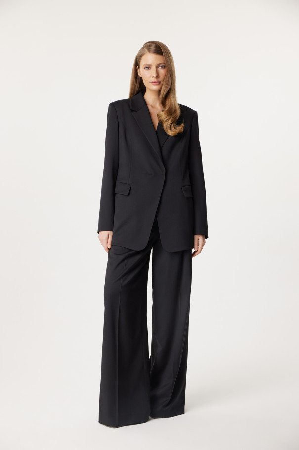 Брюки прямые Iman , черный, арт. FR24SS1PN03FLW120BL купить в интернет-магазине