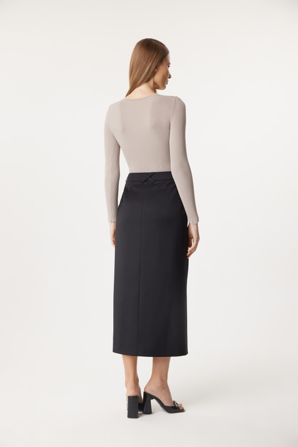 Юбка миди Ayla , черный, арт. FR24SS1SK02PCW120BL купить в интернет-магазине