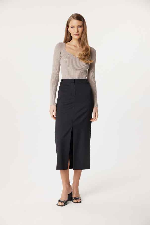 Юбка миди Ayla , черный, арт. FR24SS1SK02PCW120BL купить в интернет-магазине