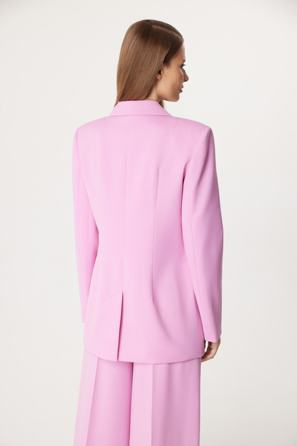 Жакет двубортный Iman , розовый, арт. FR24SS1JC40PCW120PN купить в интернет-магазине