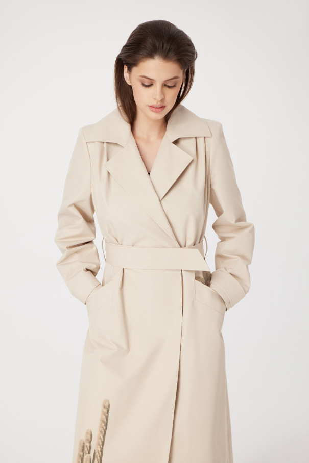 Тренч Sagda , бежевый, арт. FR24SS1TR42PRW320BG купить в интернет-магазине