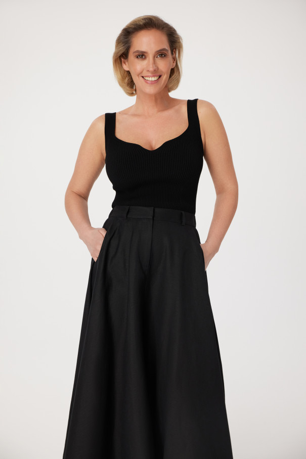 Топ трикотажный Hanna , черный, арт. FR24SS1TP100K450BL купить в интернет-магазине