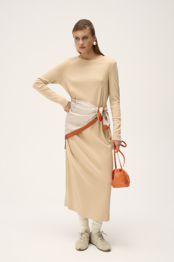 Платье трикотажное Azza , молочно-бежевый, арт. FR24SS4DR420K500MBG купить в интернет-магазине