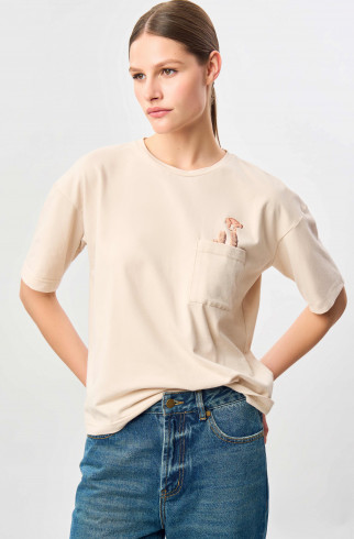 Футболка Wild , Бежевый, арт. FR24SS1TS20PRW330BG купить в интернет-магазине