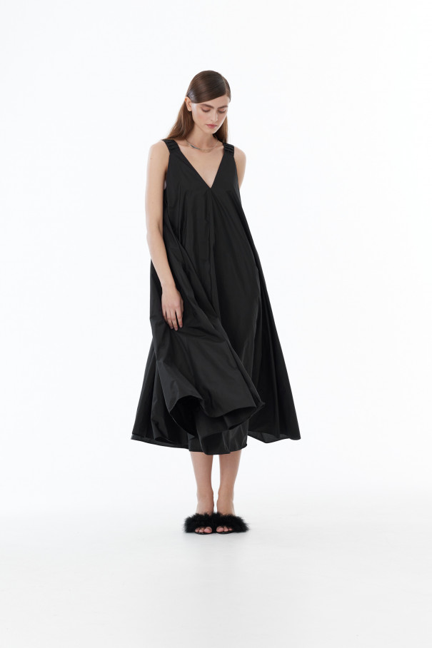 Платье-сарафан из тафты , чёрный, арт. FR22FW1D03W200B купить в интернет-магазине
