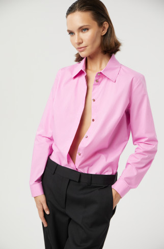 Рубашка из хлопка с длинным рукавом , Розовый, арт. FR23SS1ST4W310P купить в интернет-магазине