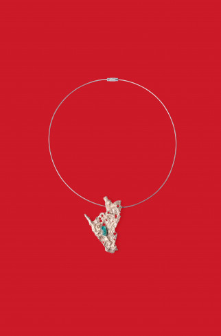 Ожерелье  Palm Tree Necklace Aquamarin , Серебряный, арт. 1033 купить в интернет-магазине